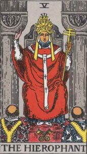 RWS Tarot 05 Hierophant 171x300